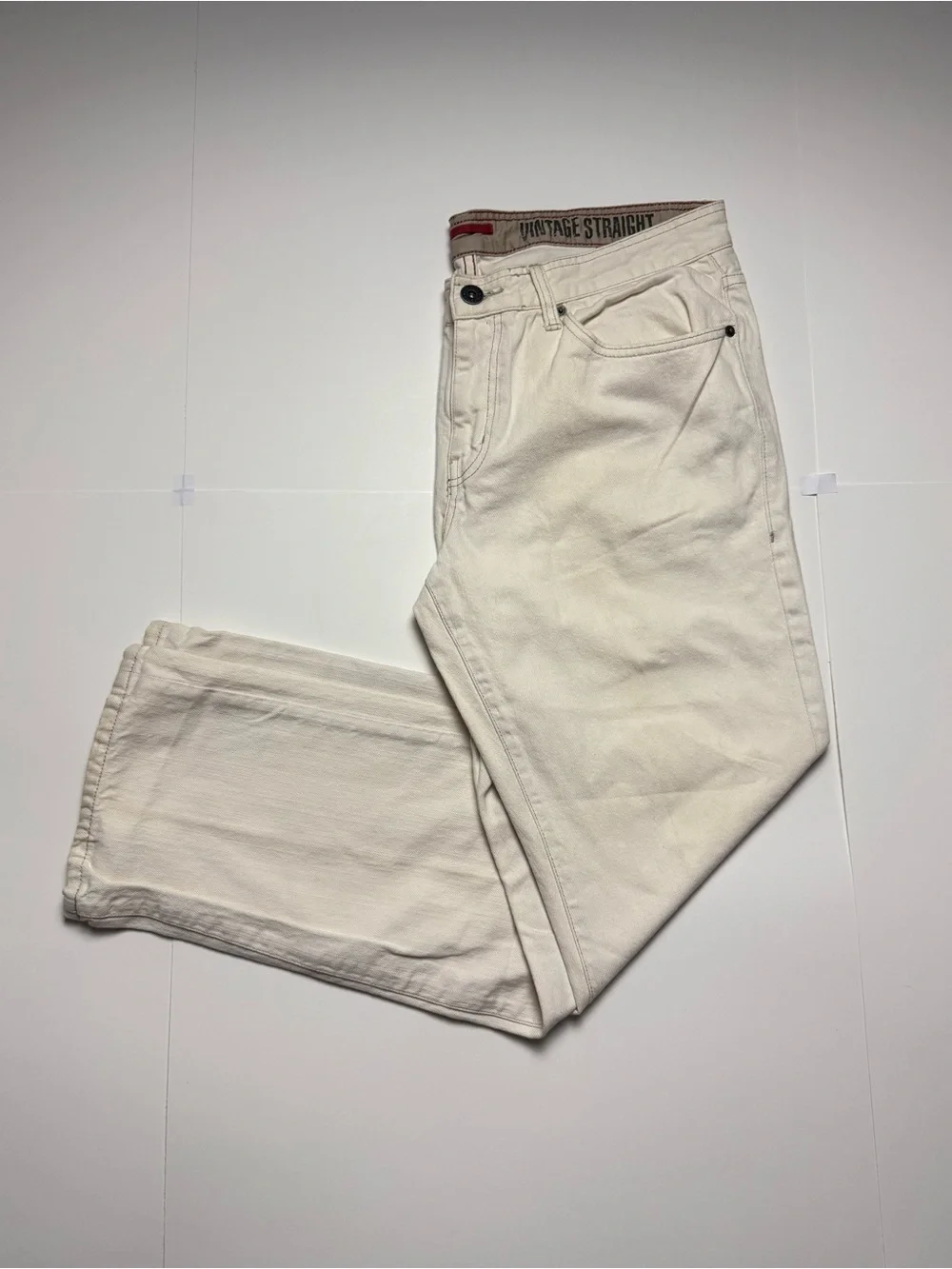 Converse One Star Men's Cream Vintage Straight-Leg denim Jeans